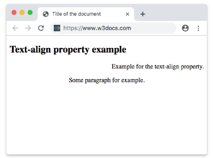 CSS text-align Property