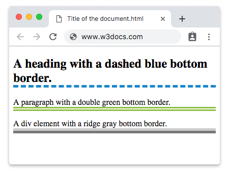 CSS border-bottom Property