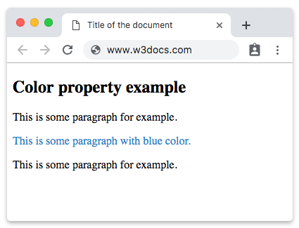 CSS color Property