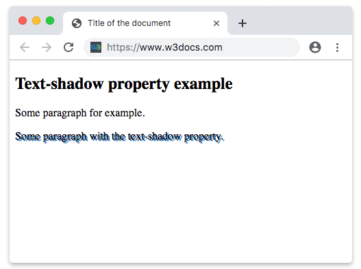 CSS text-shadow Property