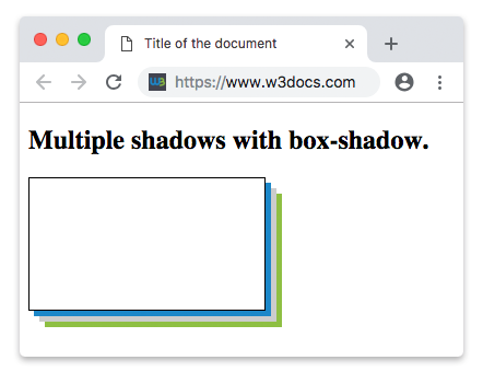 Multiple shadows with box-shadow property