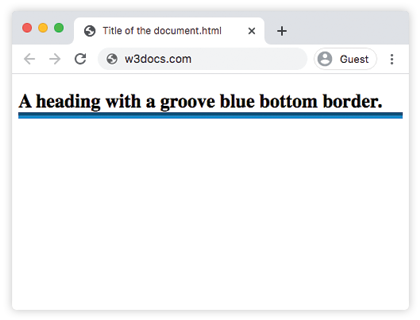 CSS border-bottom Property