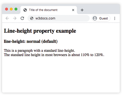 CSS line-height Property