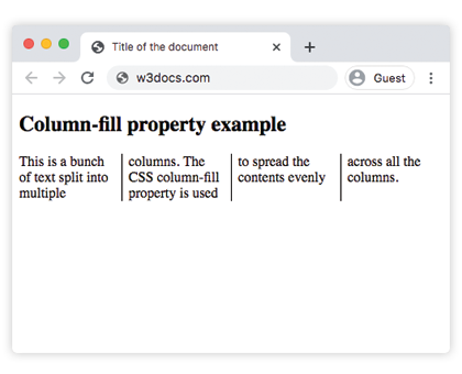 CSS column-fill Property