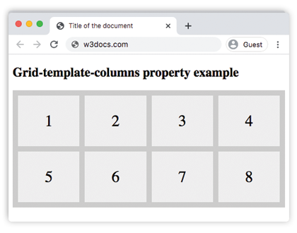CSS grid-template-columns length