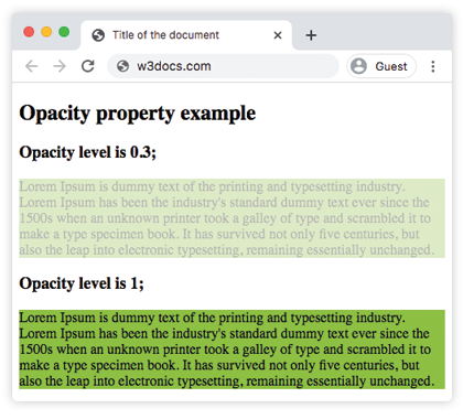 CSS opacity another 