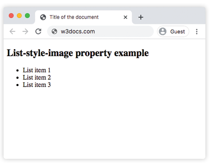 CSS list-style-image Property