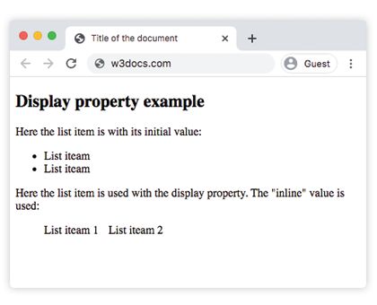 CSS display Property