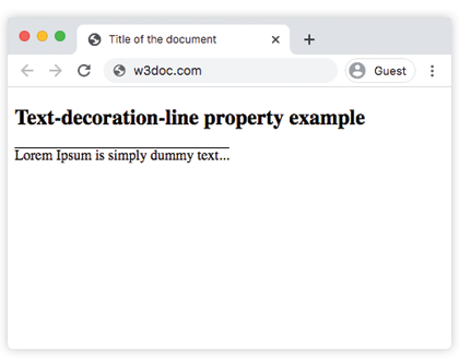 CSS text-decoration-line Property