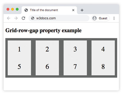 CSS grid-row-gap another example