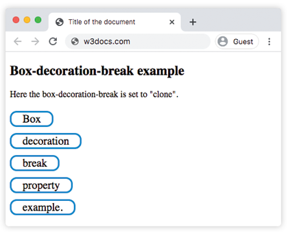 CSS box-decoration-break Property