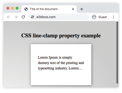 CSS line-clamp Property
