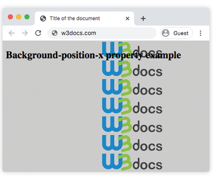 CSS background-position-x center