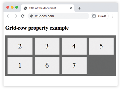 CSS grid-row with two items