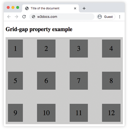 CSS grid-gap Property