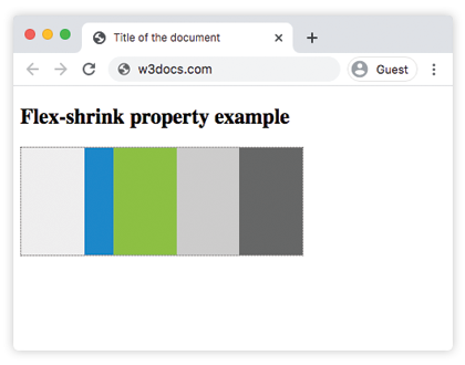 CSS flex-shrink Property
