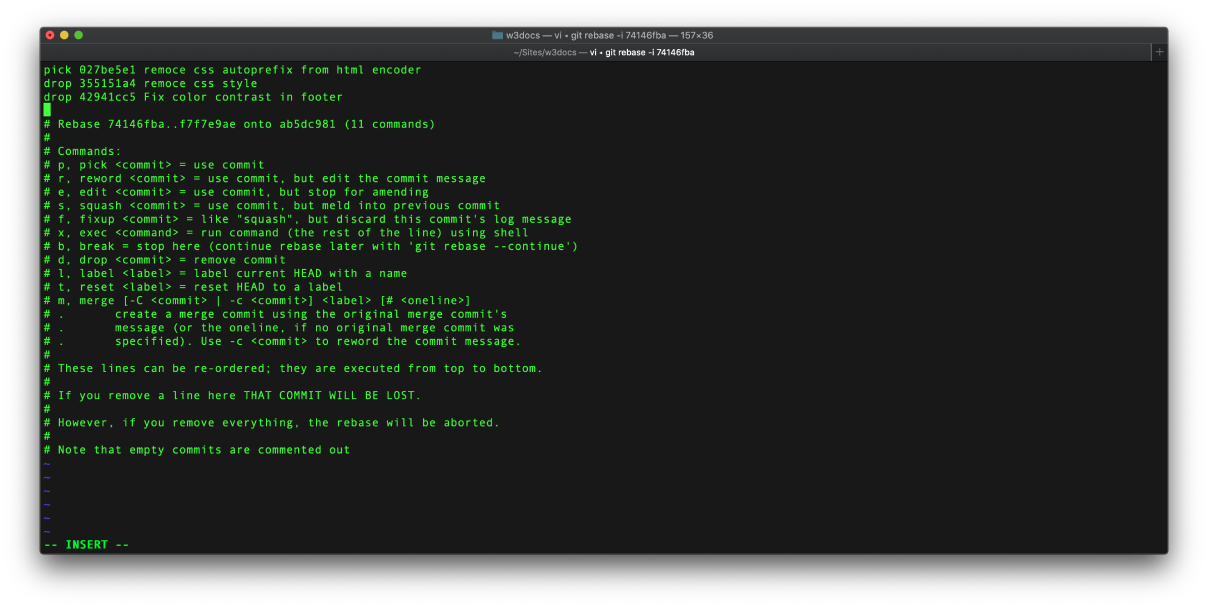 Deleting a Commit in the Middle of the History