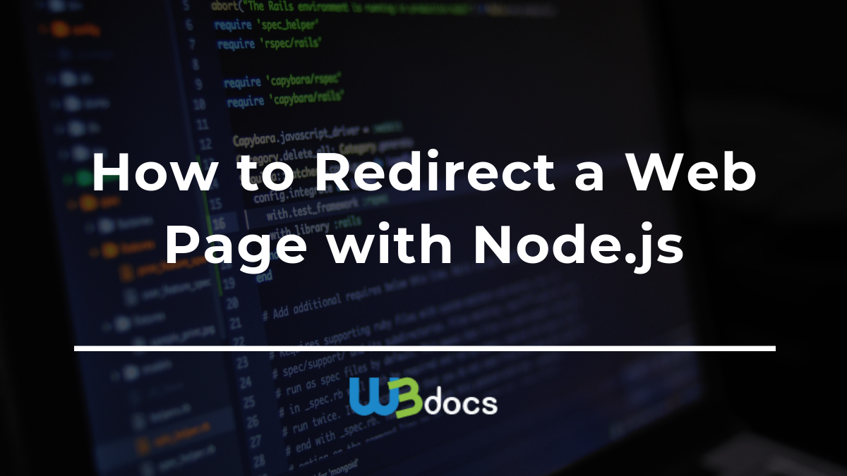 How to Redirect a Web Page with Node.js